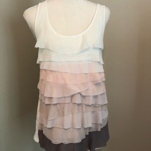 LOFT, Size S , Dressy Ruffle Hombre Tank